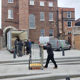 York Guildhall outside loading
